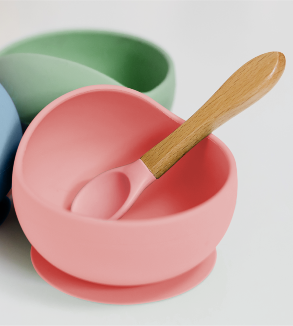 Bowl em Silicone com Ventosa Rosa - Buba produtos para bebês